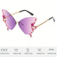 Y2K Rhinestone Butterfly Sunglasses