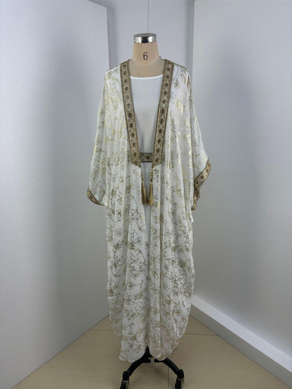 Women's One-piece Dress Bronzing Robe Abaya