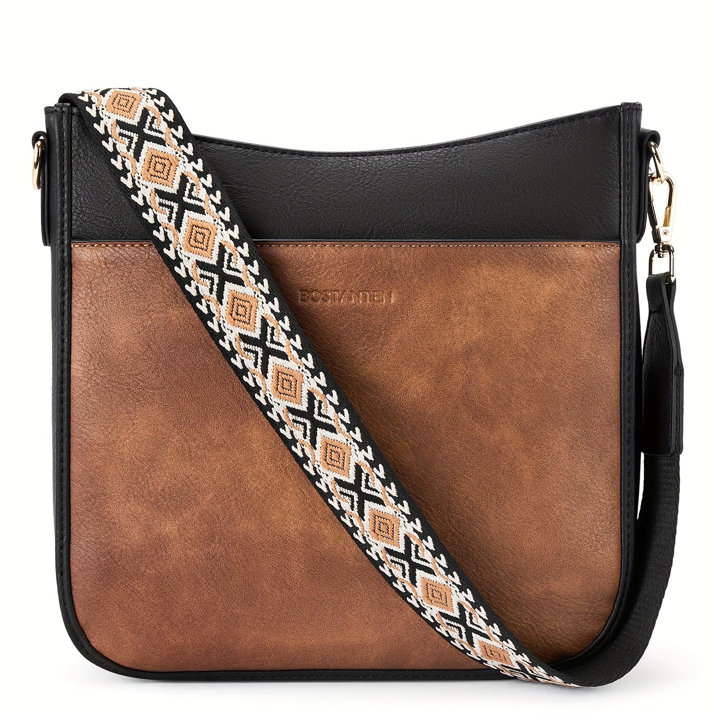 Vegan Leather Hobo Crossbody Bag