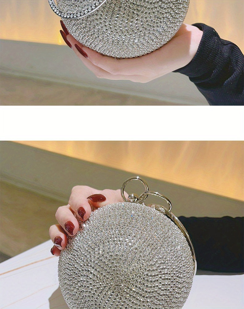 Rhinestone Ball Clutch