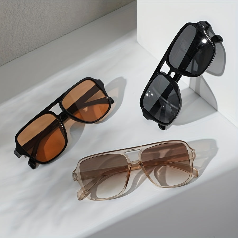 3-Pack Oversized Square Sunglasses