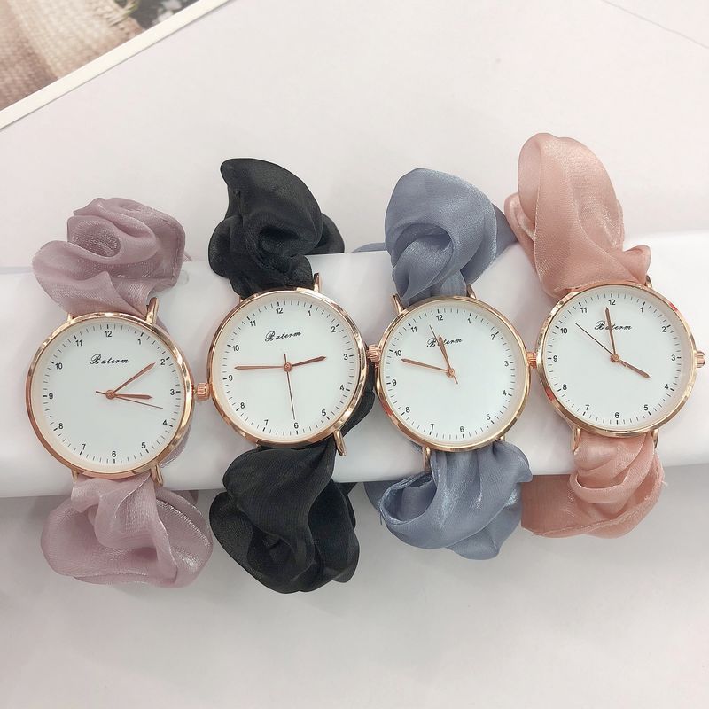 Sparkling Satin Strap Quartz Watch