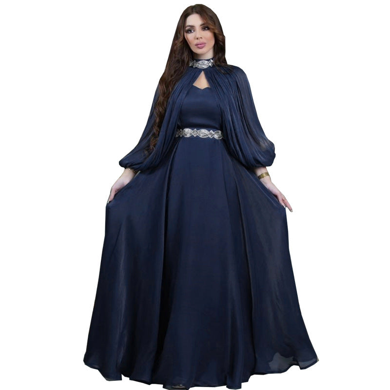 2-Piece Satin Abaya Robe