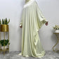Women’s Traditional Solid Color Long Sleeve Loose Abaya Robe