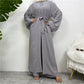 Long Cardigan Sleeveless Top And Pants With Pockets For Muslim Clothing