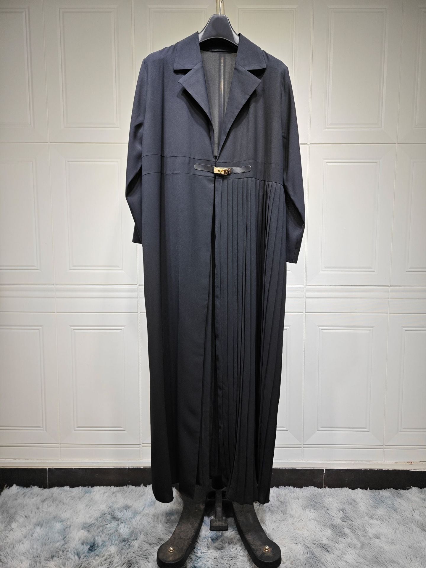 Cardigan Robe Pleated Pleated Coat