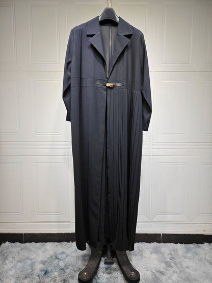 Cardigan Robe Pleated Pleated Coat