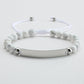 Beaded Engraved Bar Bracelet