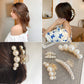 French Faux Pearl Hair Clip Set