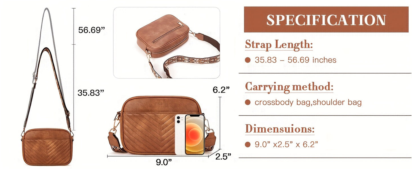 Quilted Vegan Leather Crossbody Bag