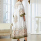 Elegant Floral Print Long Sleeve Abaya Dress