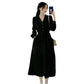 French Style Long Sleeve Black Dress Women