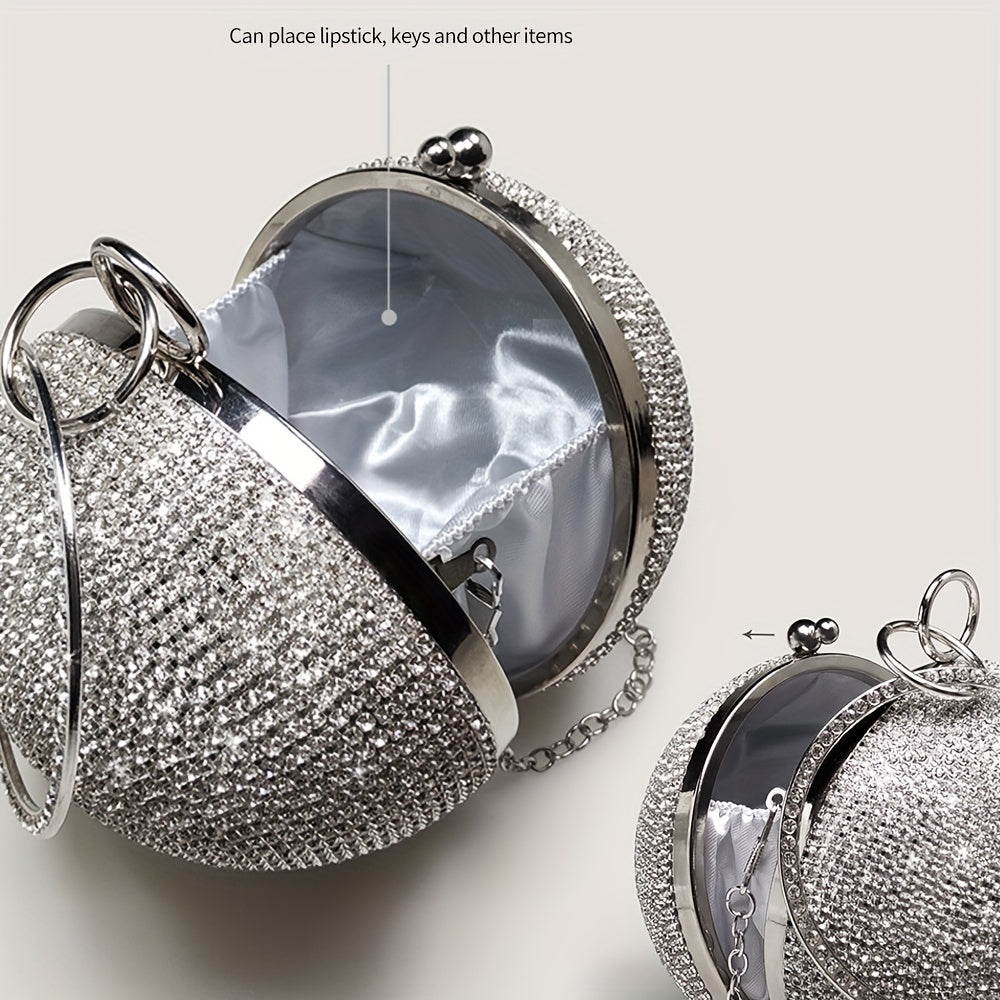 Rhinestone Ball Clutch