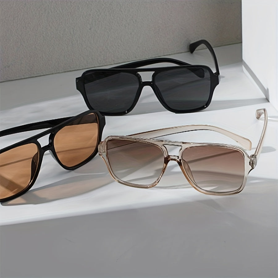 3-Pack Oversized Square Sunglasses