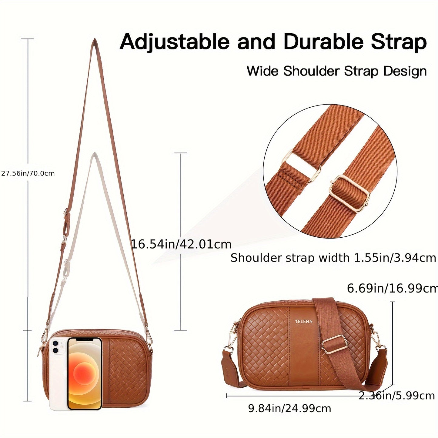 Vegan Leather Small Crossbody Bag