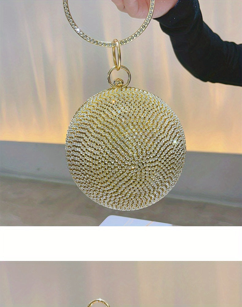 Rhinestone Ball Clutch