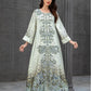 Elegant Floral Print Long Sleeve Abaya Dress
