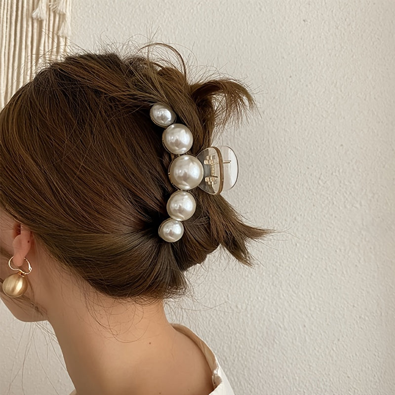 French Faux Pearl Hair Clip Set