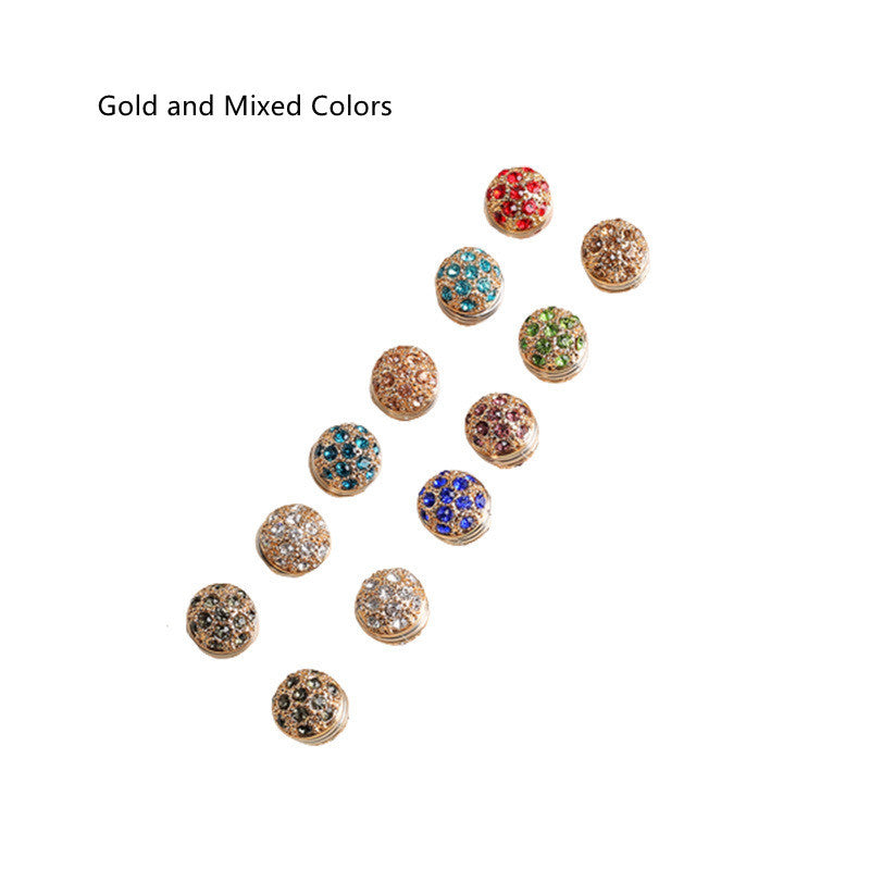 Alloy Diamond Magnetic Buckle Corsage Silk Scarf