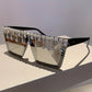 Oversized Rhinestone Square Sunglasses