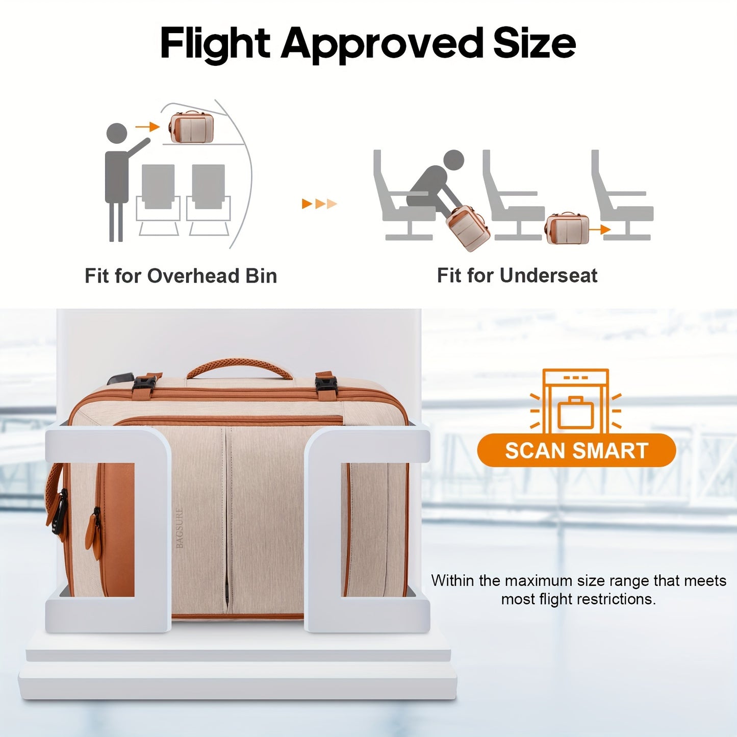 Bagsure 42L Travel Backpack