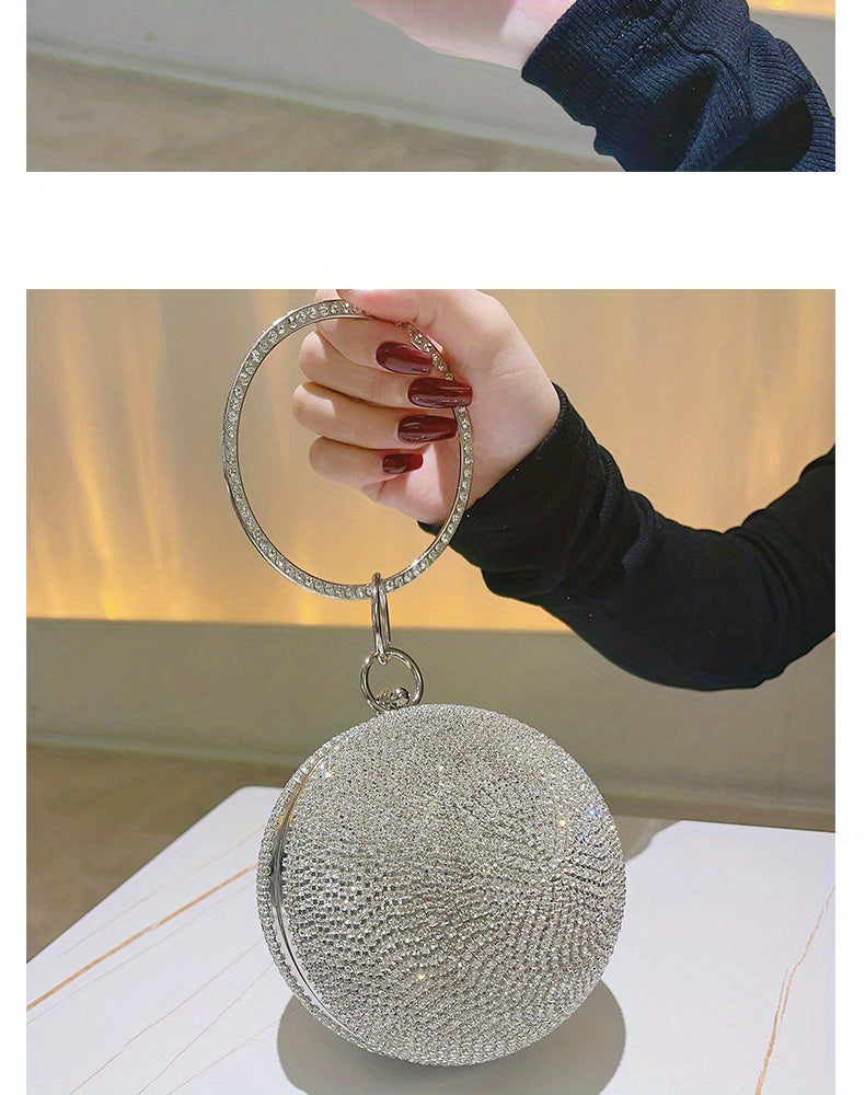 Rhinestone Ball Clutch