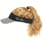 Chic Houndstooth Ponytail Cap Wig