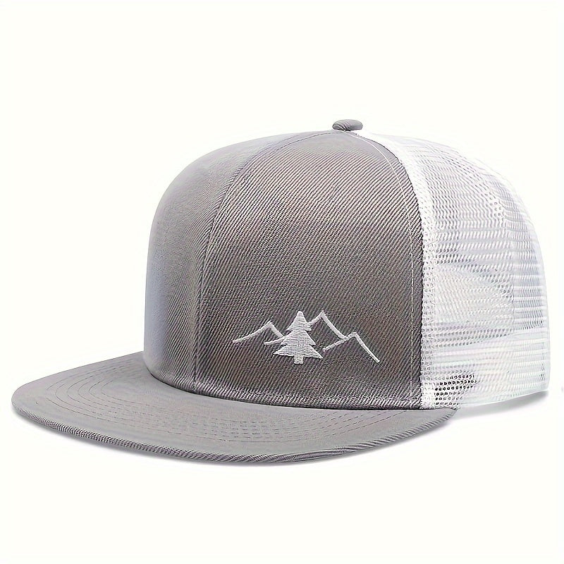 Embroidered Mesh Trucker Hat