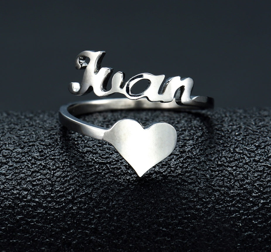Custom Love Name Ring