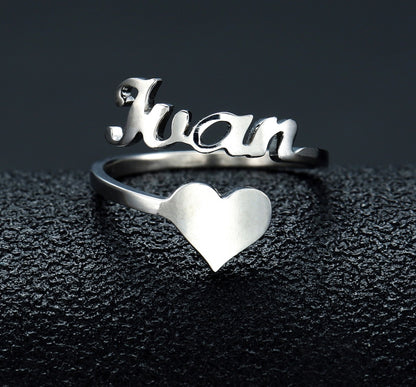 Custom Love Name Ring