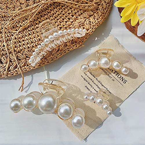 French Faux Pearl Hair Clip Set