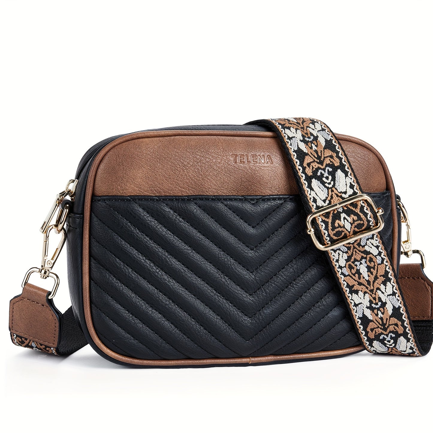 Quilted Vegan Leather Crossbody Bag