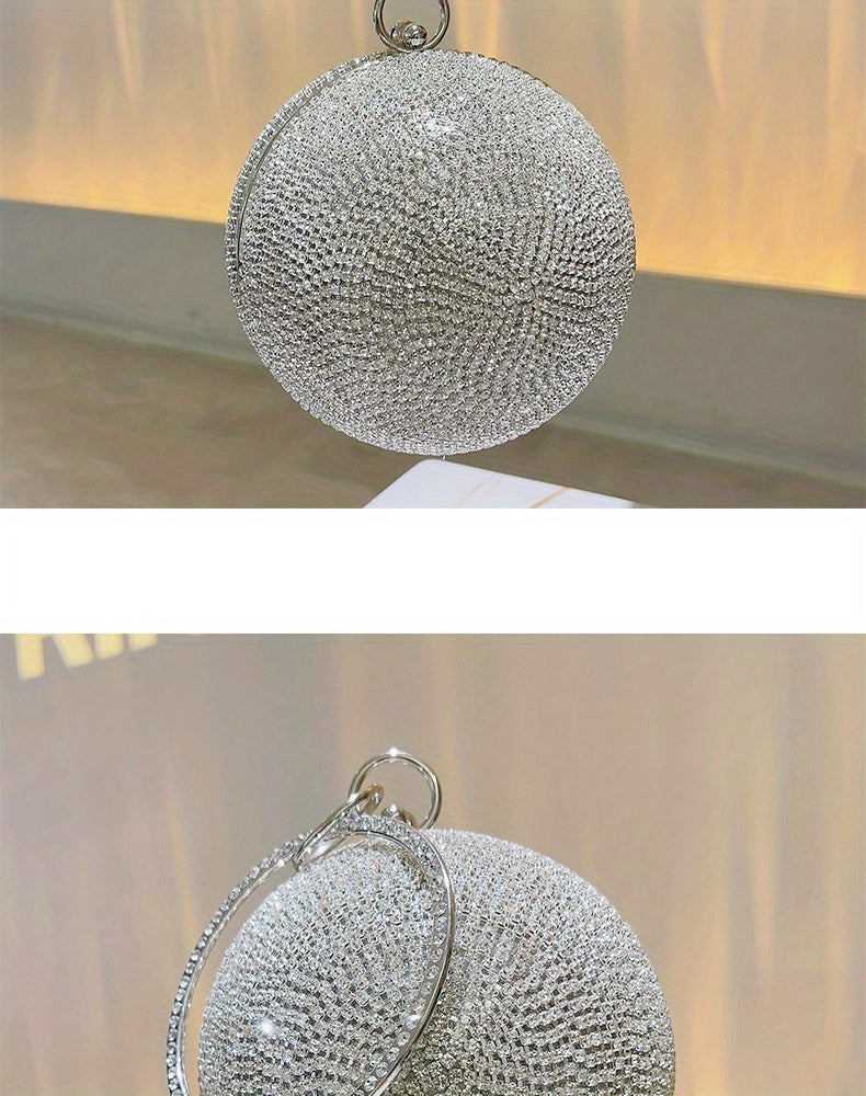 Rhinestone Ball Clutch