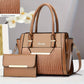 2-Piece Crocodile Pattern Tote Bag Set