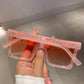 Oversized Rhinestone Square Sunglasses