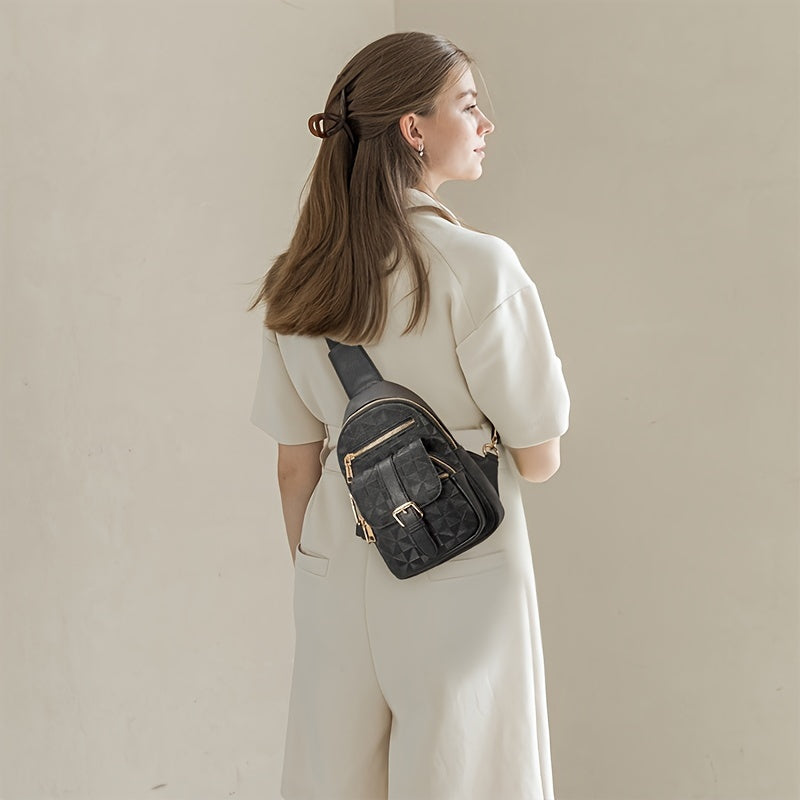 Checkered Fanny Pack Crossbody Bag