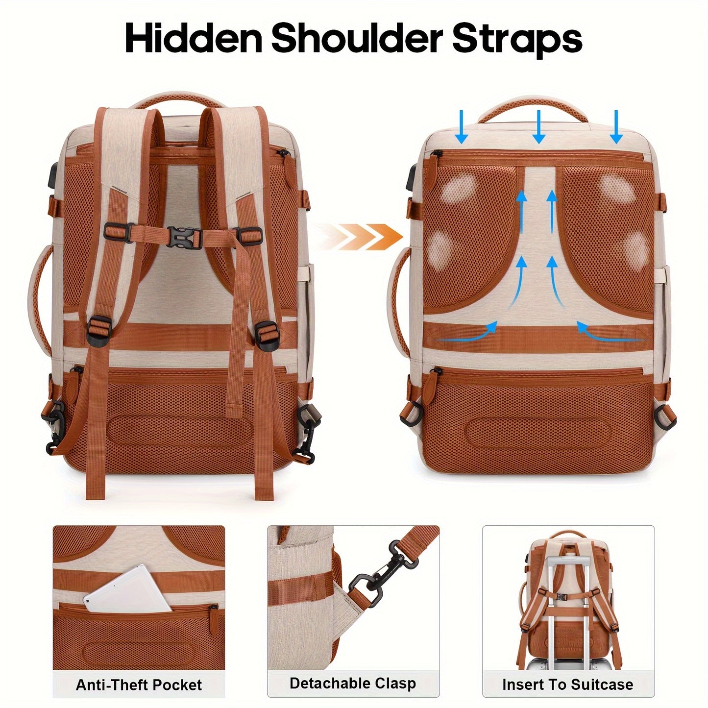 Bagsure 42L Travel Backpack