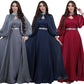 2-Piece Satin Abaya Robe