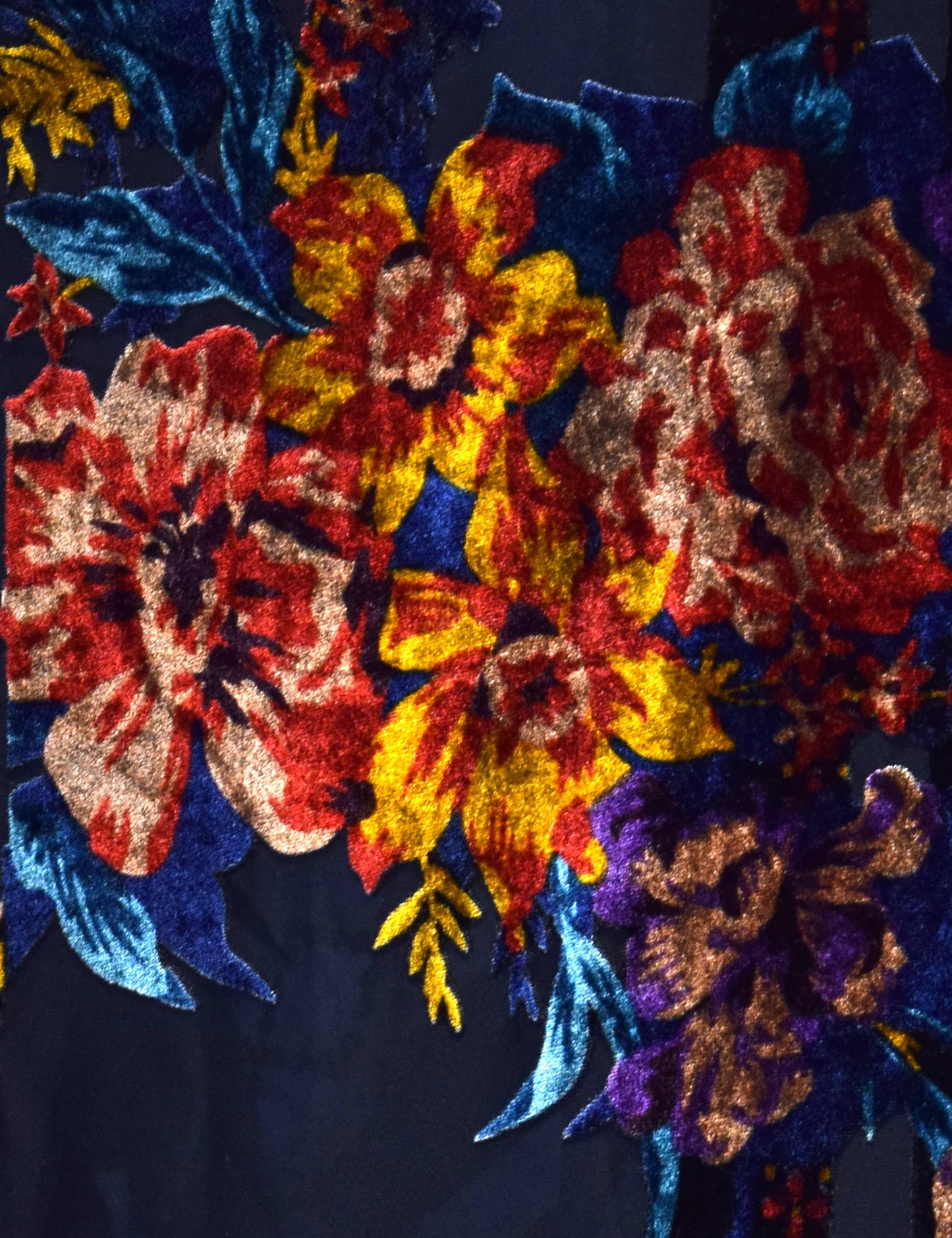 Women’s Burnout Velvet Floral Kimono Cardigan