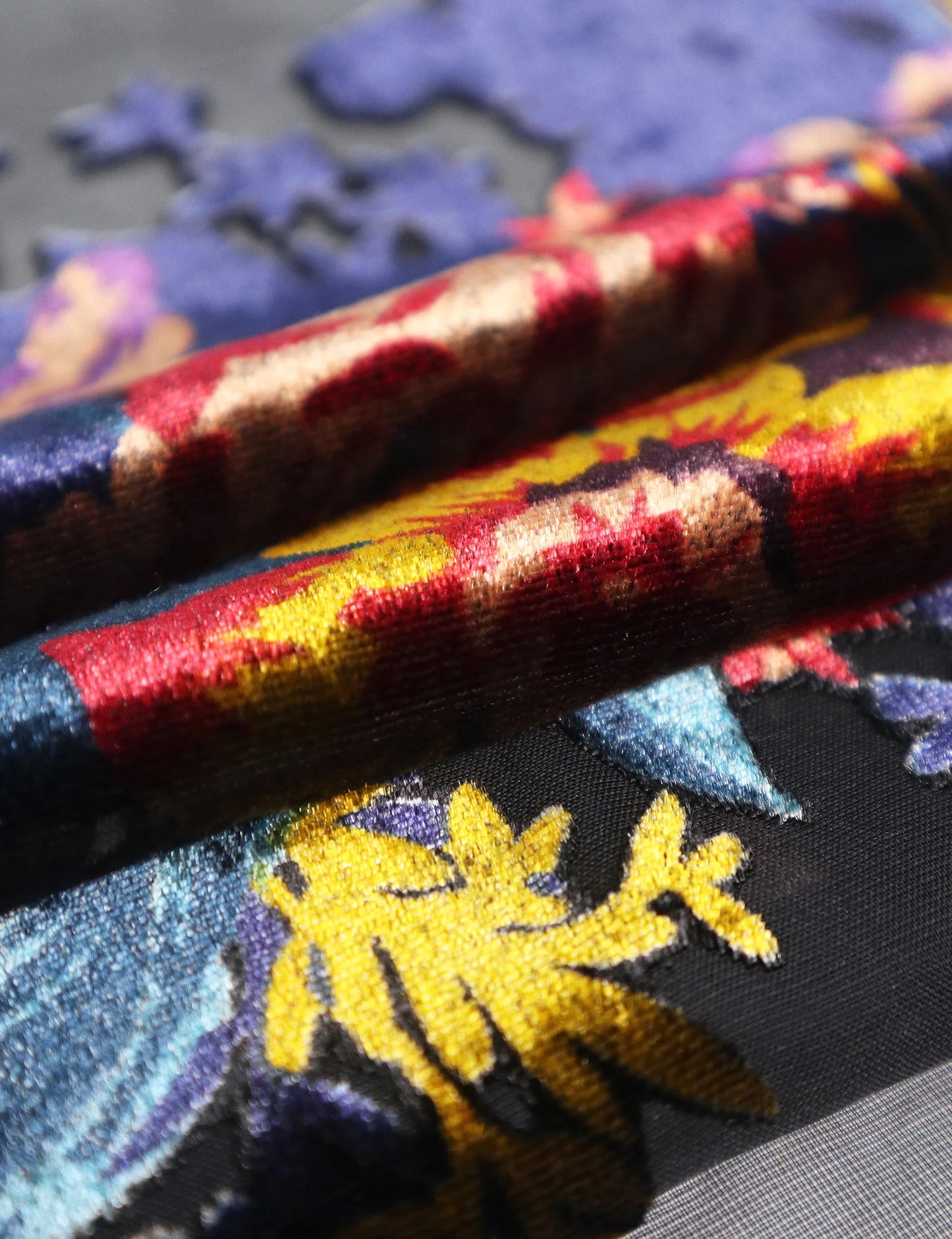 Women’s Burnout Velvet Floral Kimono Cardigan