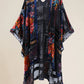 Women’s Burnout Velvet Floral Kimono Cardigan