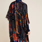 Women’s Burnout Velvet Floral Kimono Cardigan