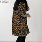 Women's Leopard Print Boho Blouse