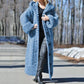 Oversized Hooded Knit Cardigan Coat