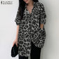 Women's Leopard Print Boho Blouse