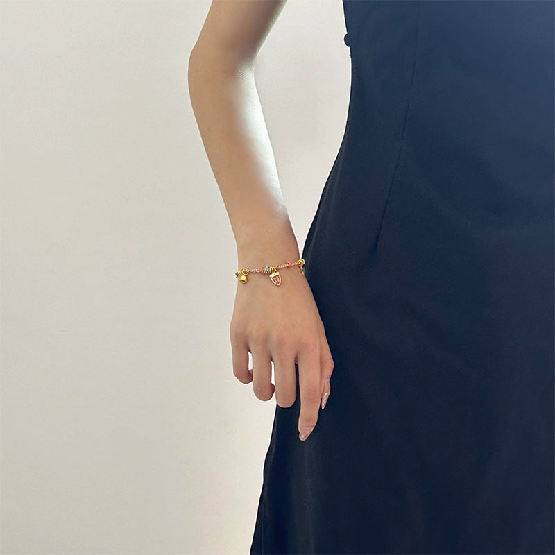 Enamel Japanese embossed bracelet