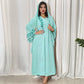 Women's Embroidered Abaya Dress with Scarf
