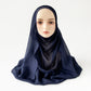 Muslim Kerchief Slub Cotton Scarf Tassel