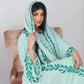 Women's Embroidered Abaya Dress with Scarf