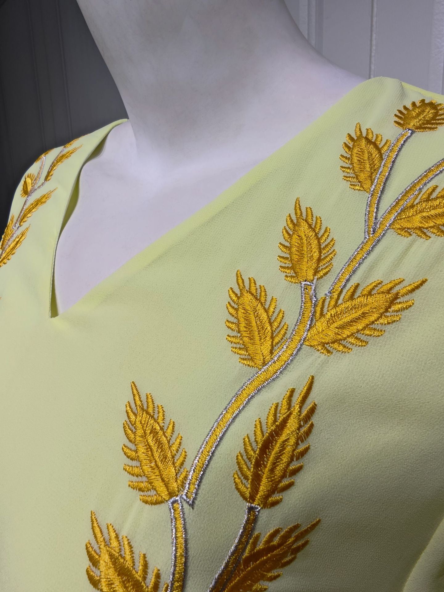 Women's Embroidered Abaya Dress with Scarf